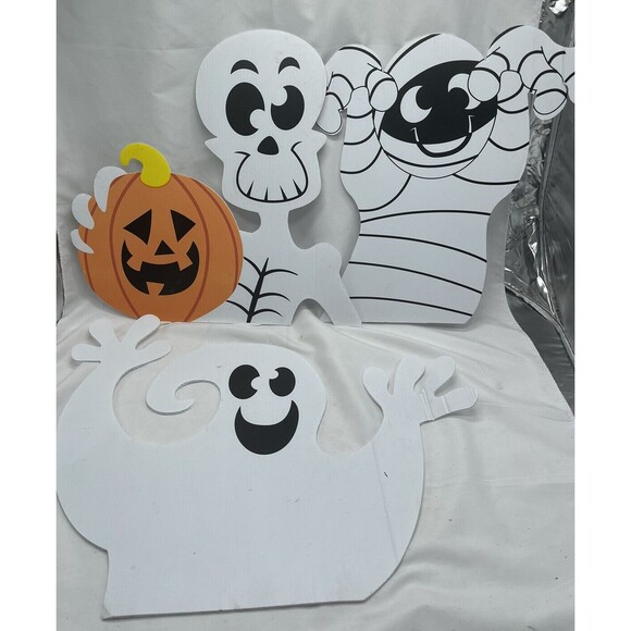 Halloween 3 Ghost Decorations Indoor Halloween Yard Sign Is Suitable For Outdoor - Picture 1 of 13